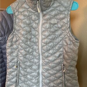 The North Face Light Gray Quilted Vest